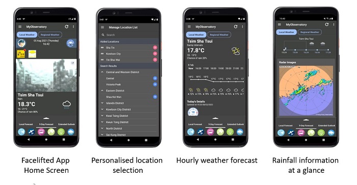 Figure 3 The new version of the &ldquo;MyObservatory&rdquo; to be launched this year